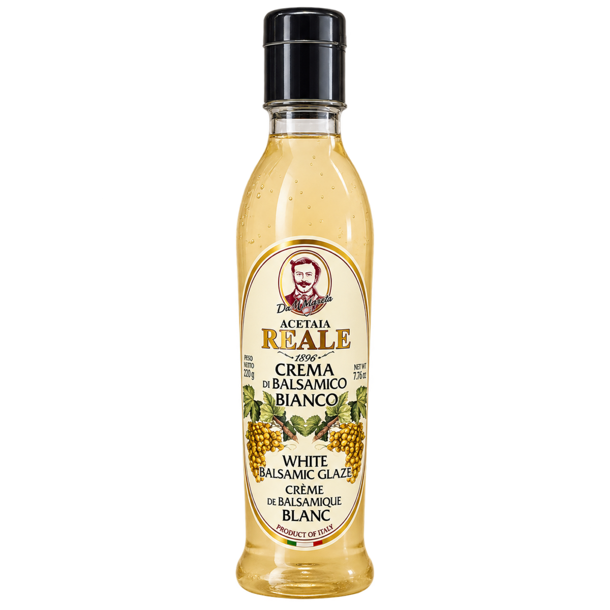 Crema di Balsamico Bianco von Acetaia Reale, 220 g – freigestellte Vorderseite