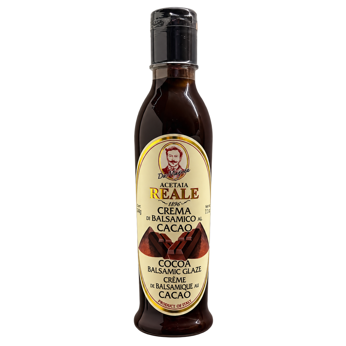 Crema di Balsamico Cacao von Acetaia Reale, 220 g – freigestellte Vorderseite